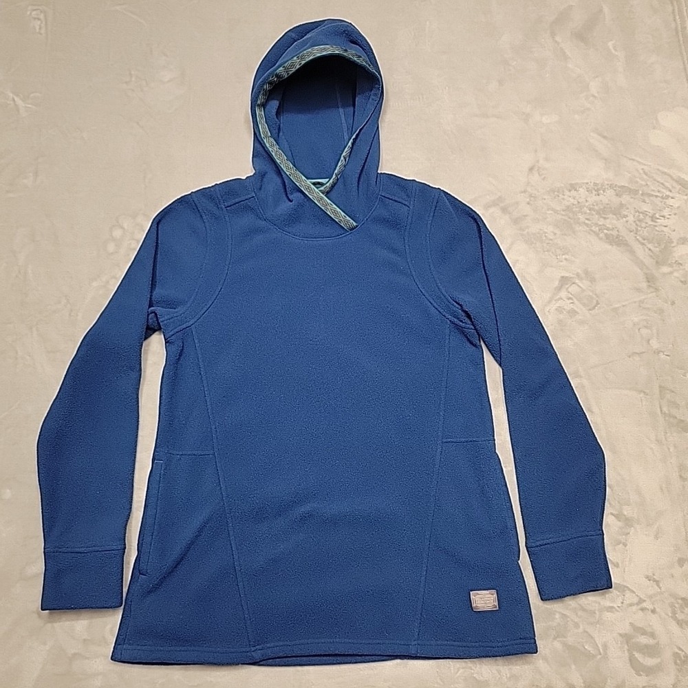 Toad&Co Lookout Fleece Hoodie Womens Medium Blue Pullover Telluride Heritage